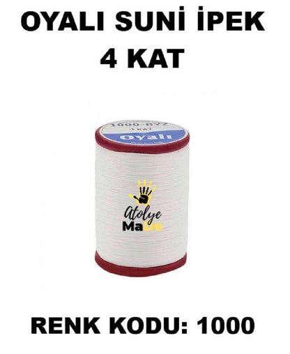 OYALI 4 Kat Suni İpek İplik (50den fala renk ile)
