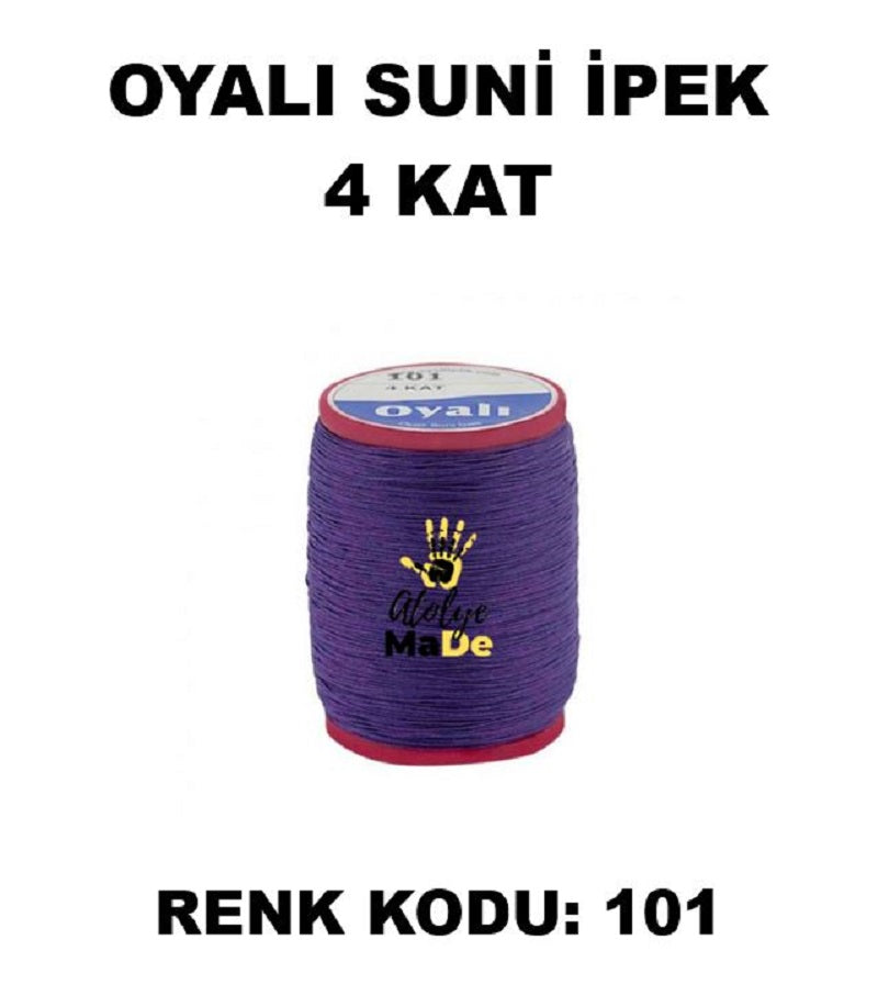 OYALI 4 Kat Suni İpek İplik (50den fala renk ile)