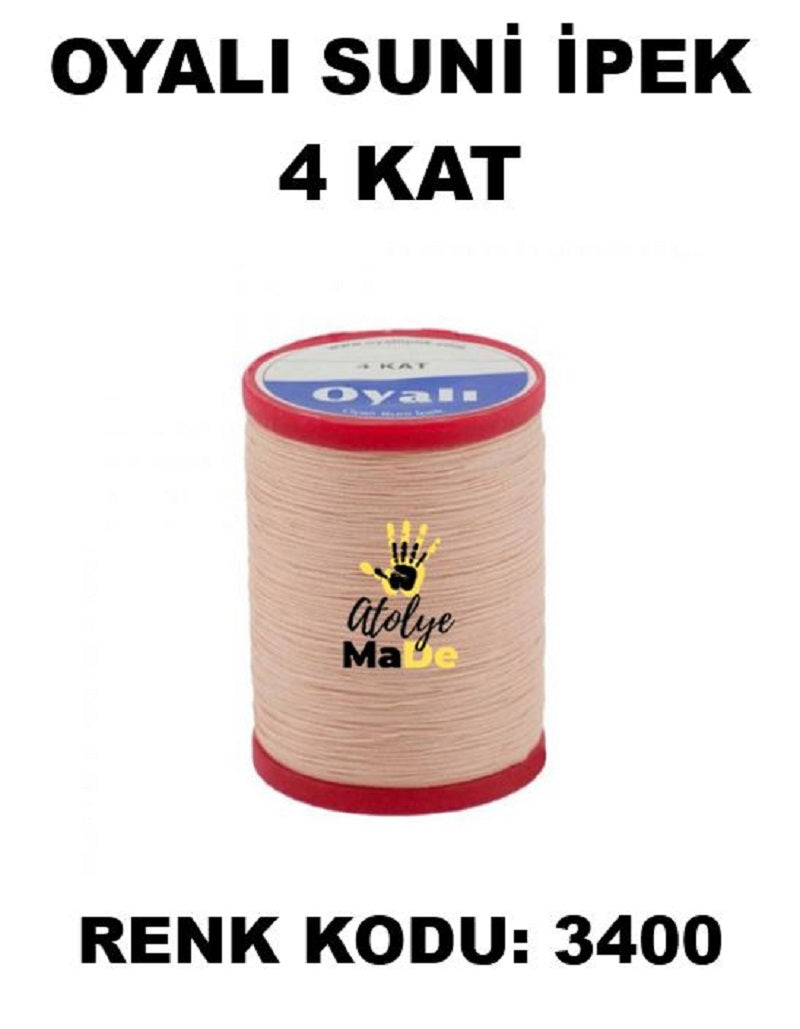OYALI 4 Kat Suni İpek İplik (50den fala renk ile)