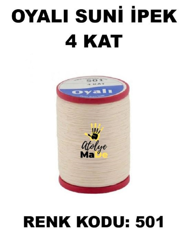 OYALI 4 Kat Suni İpek İplik (50den fala renk ile)