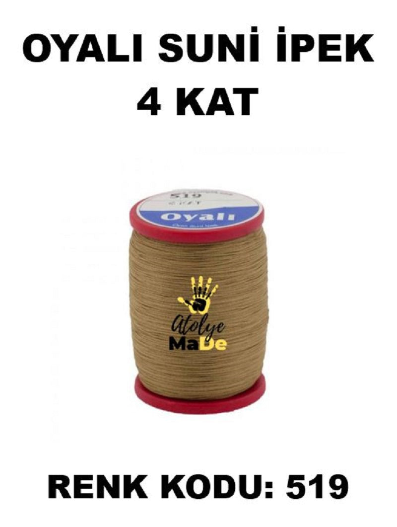 OYALI 4 Kat Suni İpek İplik (50den fala renk ile)