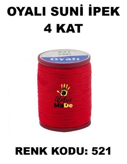 OYALI 4 Kat Suni İpek İplik (50den fala renk ile)