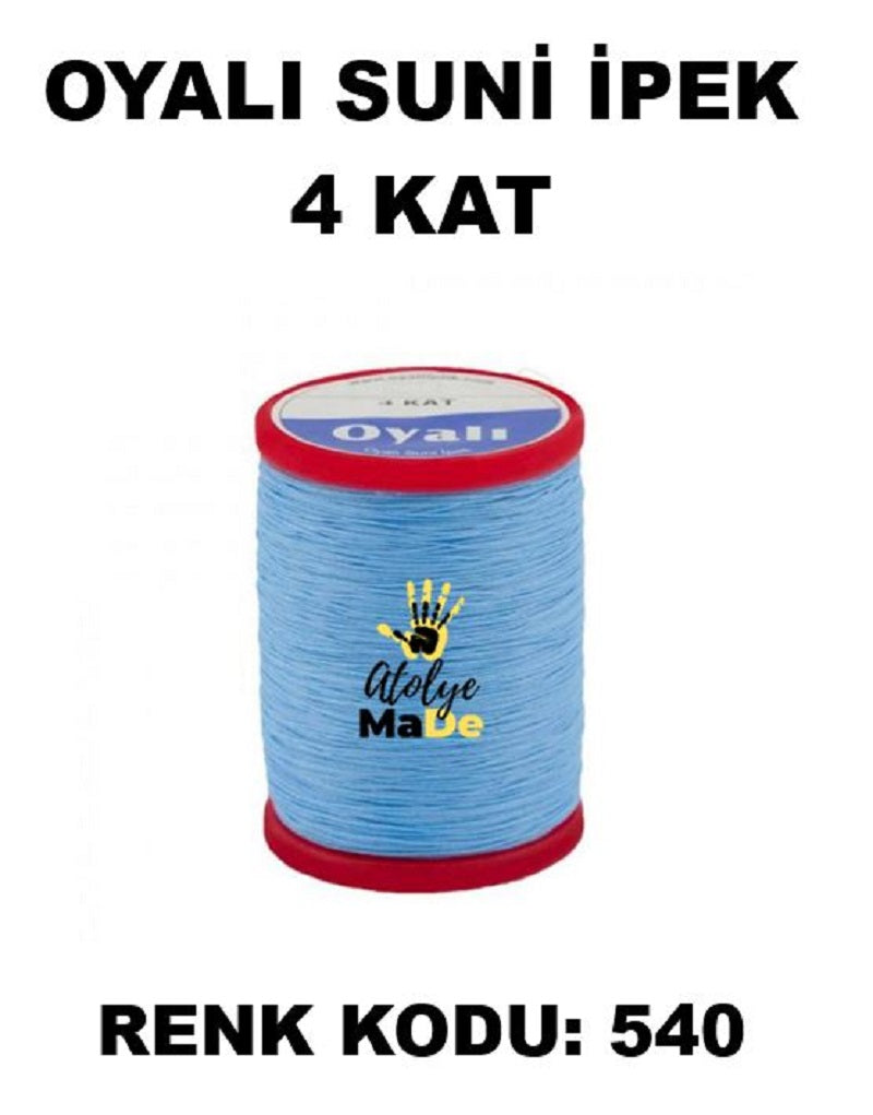 OYALI 4 Kat Suni İpek İplik (50den fala renk ile)