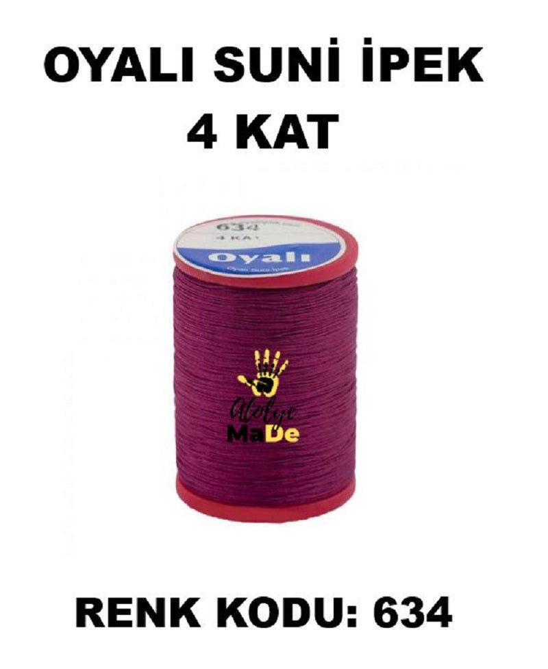 OYALI 4 Kat Suni İpek İplik (50den fala renk ile)