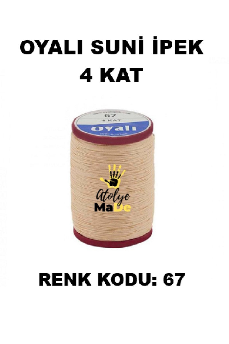 OYALI 4 Kat Suni İpek İplik (50den fala renk ile)