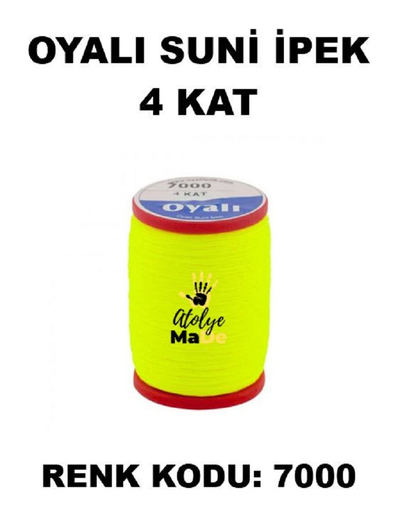 OYALI 4 Kat Suni İpek İplik (50den fala renk ile)