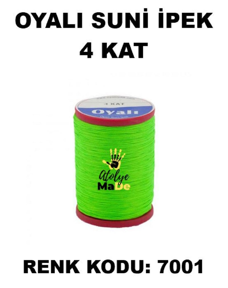 OYALI 4 Kat Suni İpek İplik (50den fala renk ile)