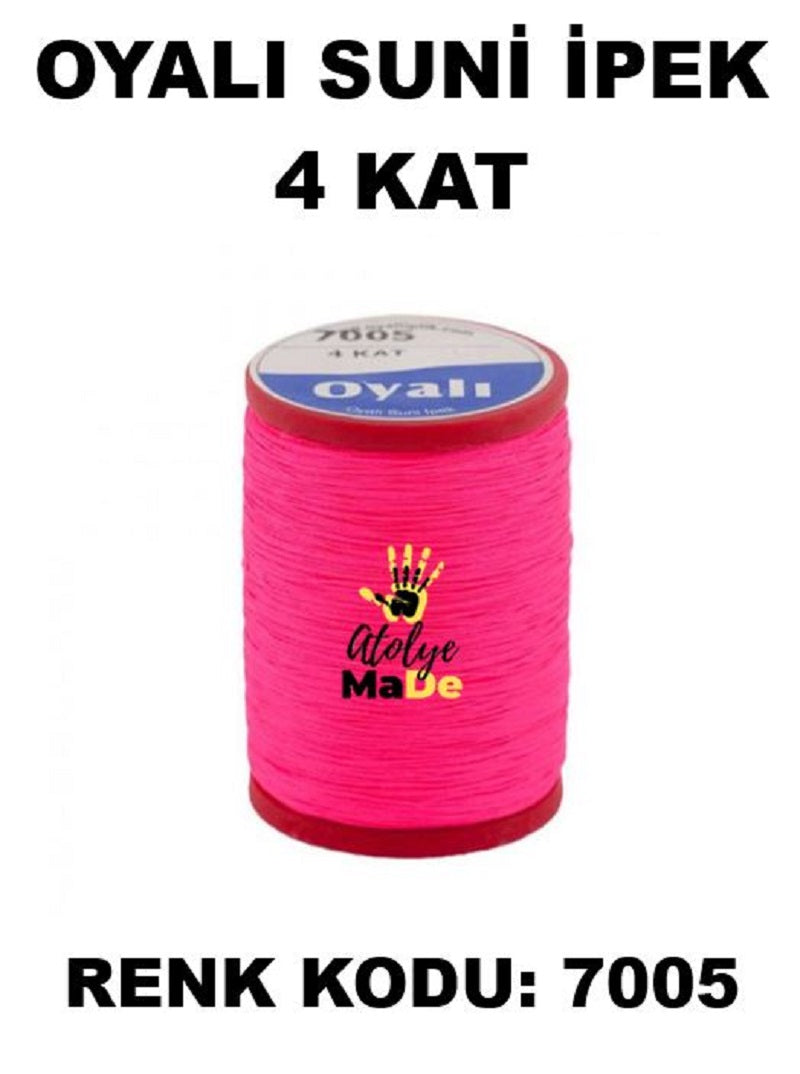 OYALI 4 Kat Suni İpek İplik (50den fala renk ile)