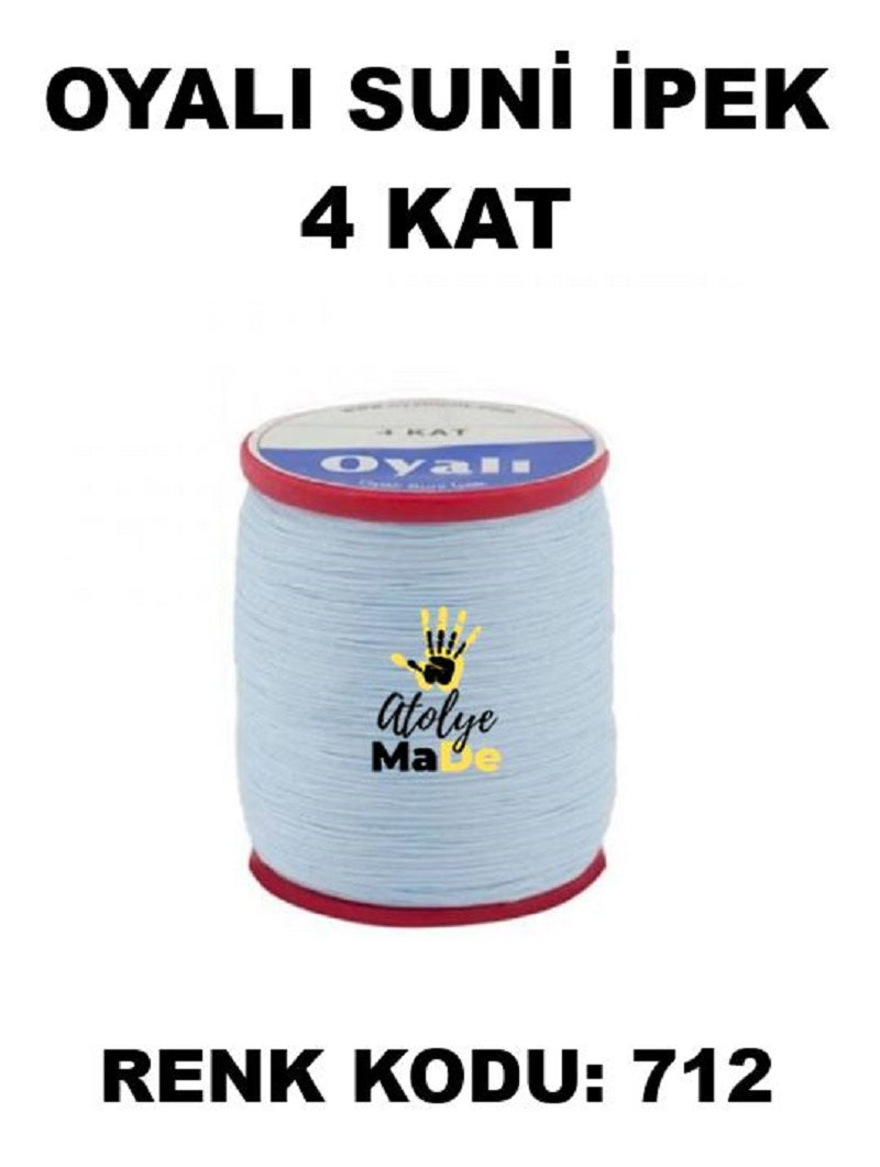OYALI 4 Kat Suni İpek İplik (50den fala renk ile)