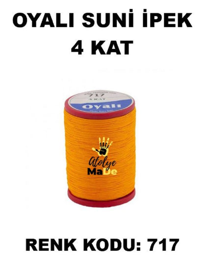 OYALI 4 Kat Suni İpek İplik (50den fala renk ile)
