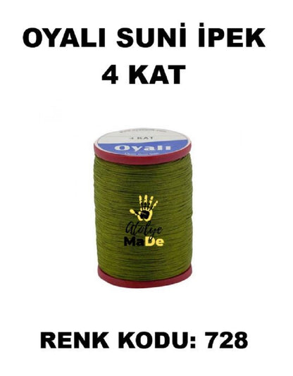 OYALI 4 Kat Suni İpek İplik (50den fala renk ile)