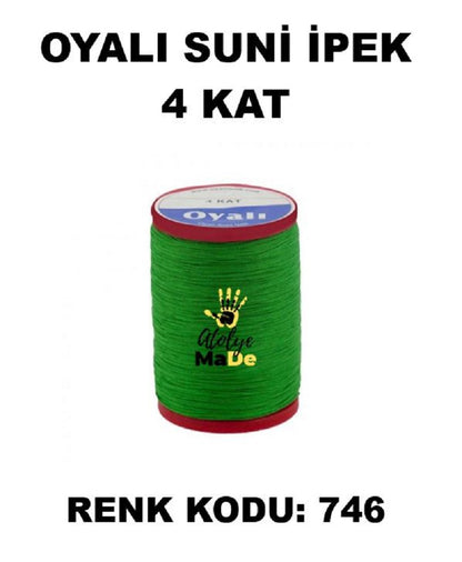 OYALI 4 Kat Suni İpek İplik (50den fala renk ile)