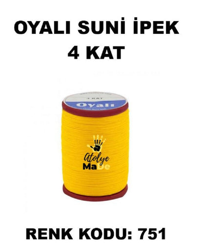 OYALI 4 Kat Suni İpek İplik (50den fala renk ile)