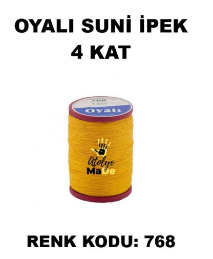 OYALI 4 Kat Suni İpek İplik (50den fala renk ile)