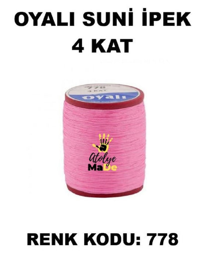 OYALI 4 Kat Suni İpek İplik (50den fala renk ile)