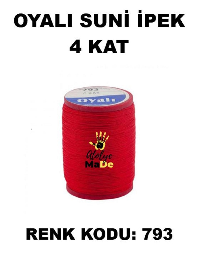 OYALI 4 Kat Suni İpek İplik (50den fala renk ile)
