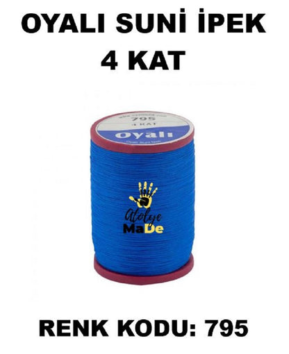 OYALI 4 Kat Suni İpek İplik (50den fala renk ile)