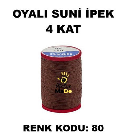 OYALI 4 Kat Suni İpek İplik (50den fala renk ile)