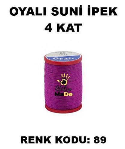 OYALI 4 Kat Suni İpek İplik (50den fala renk ile)