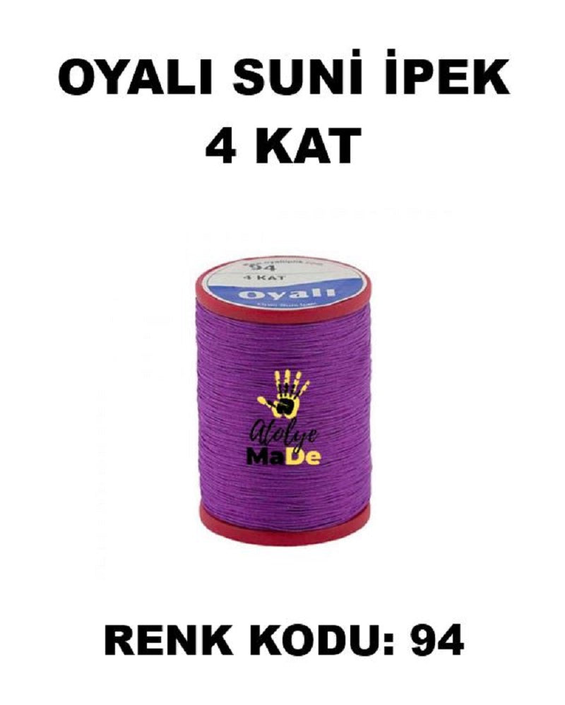 OYALI 4 Kat Suni İpek İplik (50den fala renk ile)