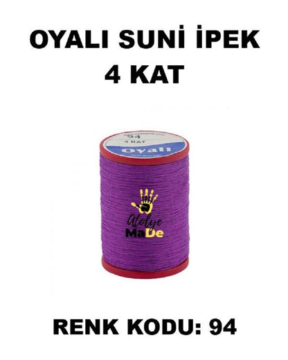 OYALI 4 Kat Suni İpek İplik (50den fala renk ile)