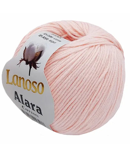 Lanoso Alara Cotton - Yumuşak Simli Pullu El Örgü İpi - %50 Pamuk %50 Akrilik 120mt 50gr