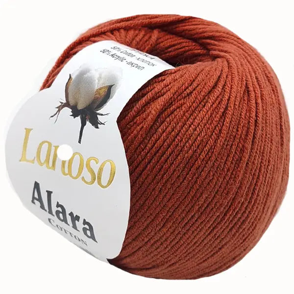 Lanoso Alara Cotton - Yumuşak Simli Pullu El Örgü İpi - %50 Pamuk %50 Akrilik 120mt 50gr