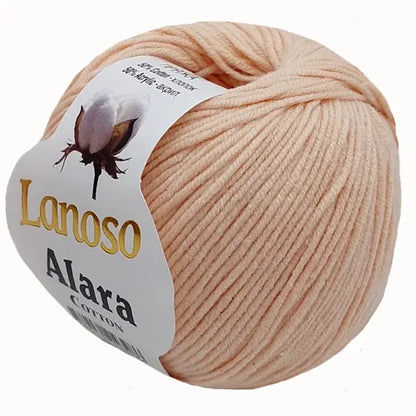 Lanoso Alara Cotton - Yumuşak Simli Pullu El Örgü İpi - %50 Pamuk %50 Akrilik 120mt 50gr