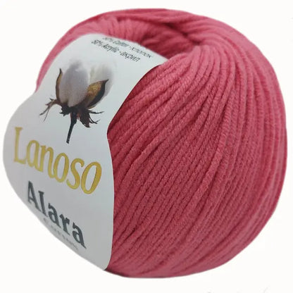Lanoso Alara Cotton - Yumuşak Simli Pullu El Örgü İpi - %50 Pamuk %50 Akrilik 120mt 50gr