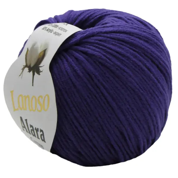 Lanoso Alara Cotton - Yumuşak Simli Pullu El Örgü İpi - %50 Pamuk %50 Akrilik 120mt 50gr