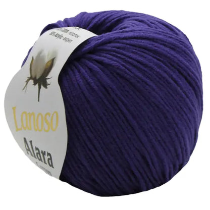 Lanoso Alara Cotton - Yumuşak Simli Pullu El Örgü İpi - %50 Pamuk %50 Akrilik 120mt 50gr