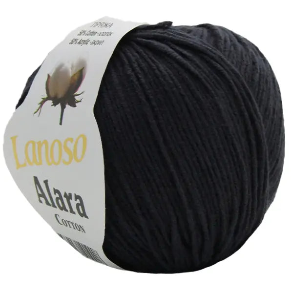 Lanoso Alara Cotton - Yumuşak Simli Pullu El Örgü İpi - %50 Pamuk %50 Akrilik 120mt 50gr