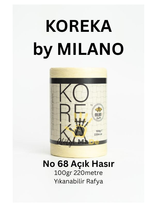 Koreka by Milano Rafya - 100gr Tek Bobin Rafya İp ile çantalarınıza ışıltı katın