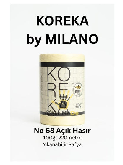 Koreka by Milano Rafya - 100gr Tek Bobin Rafya İp ile çantalarınıza ışıltı katın