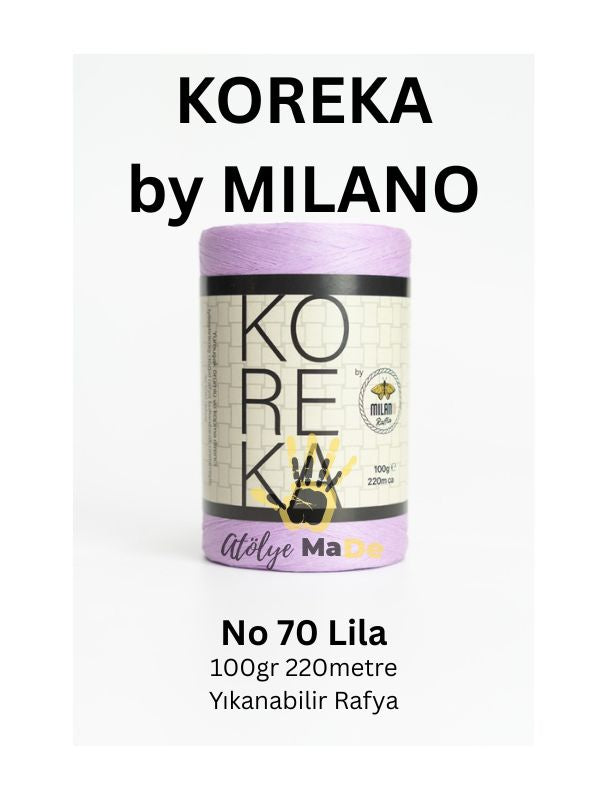 Koreka by Milano Rafya - 100gr Tek Bobin Rafya İp ile çantalarınıza ışıltı katın