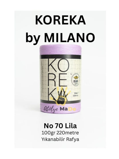 Koreka by Milano Rafya - 100gr Tek Bobin Rafya İp ile çantalarınıza ışıltı katın