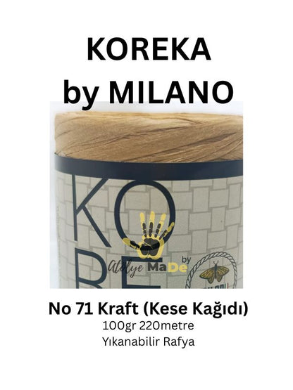 Koreka by Milano Rafya - 100gr Tek Bobin Rafya İp ile çantalarınıza ışıltı katın
