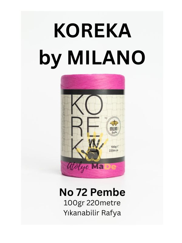 Koreka by Milano Rafya - 100gr Tek Bobin Rafya İp ile çantalarınıza ışıltı katın