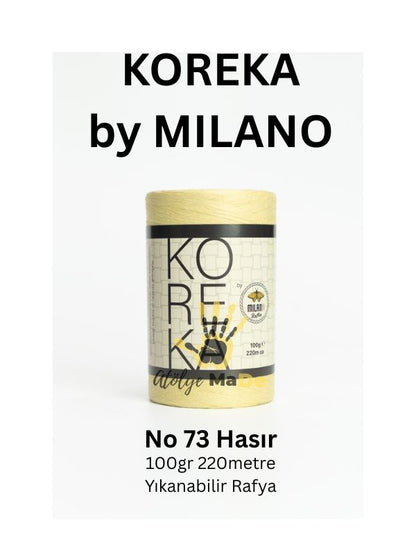 Koreka by Milano Rafya - 100gr Tek Bobin Rafya İp ile çantalarınıza ışıltı katın