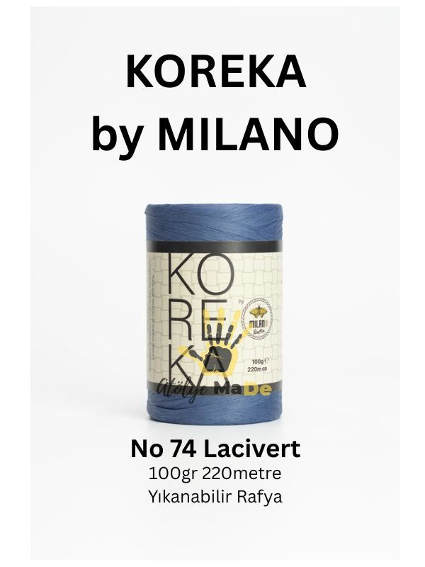 Koreka by Milano Rafya - 100gr Tek Bobin Rafya İp ile çantalarınıza ışıltı katın