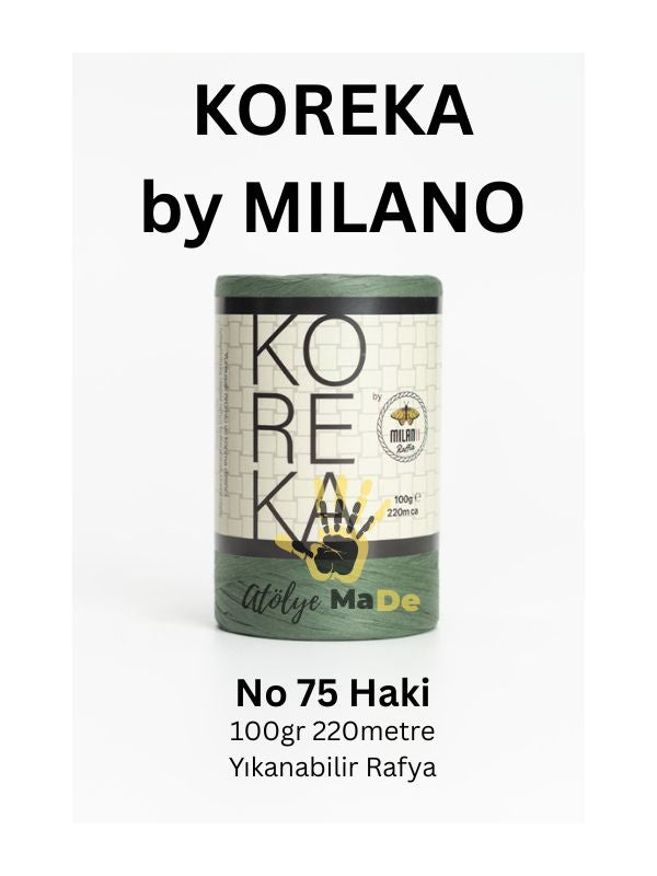 Koreka by Milano Rafya - 100gr Tek Bobin Rafya İp ile çantalarınıza ışıltı katın