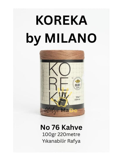Koreka by Milano Rafya - 100gr Tek Bobin Rafya İp ile çantalarınıza ışıltı katın