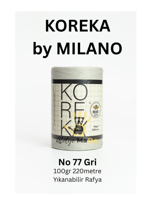 Koreka by Milano Rafya - 100gr Tek Bobin Rafya İp ile çantalarınıza ışıltı katın