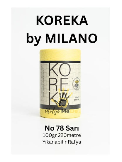 Koreka by Milano Rafya - 100gr Tek Bobin Rafya İp ile çantalarınıza ışıltı katın