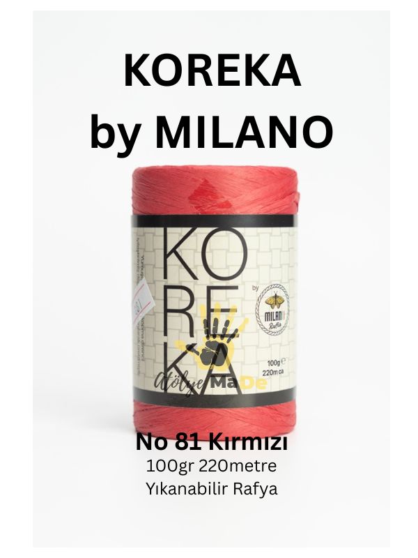Koreka by Milano Rafya - 100gr Tek Bobin Rafya İp ile çantalarınıza ışıltı katın