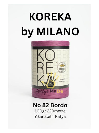 Koreka by Milano Rafya - 100gr Tek Bobin Rafya İp ile çantalarınıza ışıltı katın
