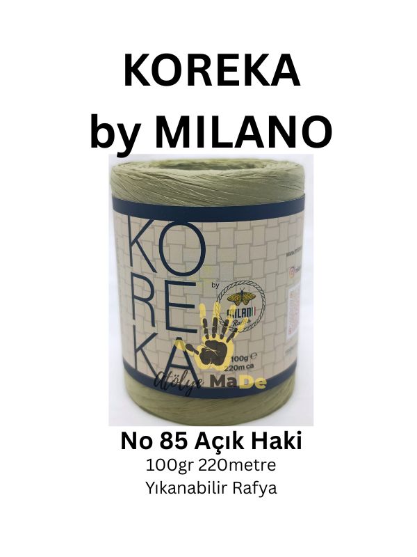 Koreka by Milano Rafya - 100gr Tek Bobin Rafya İp ile çantalarınıza ışıltı katın