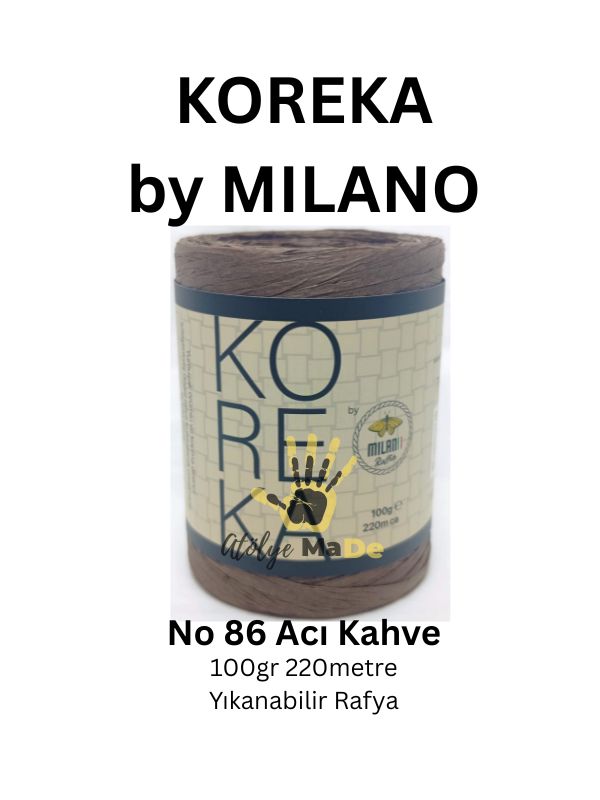 Koreka by Milano Rafya - 100gr Tek Bobin Rafya İp ile çantalarınıza ışıltı katın