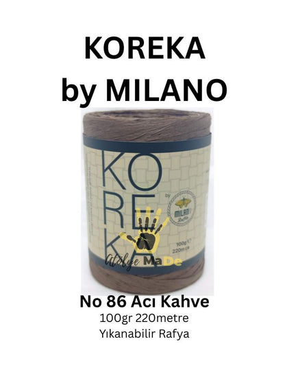 Koreka by Milano Rafya - 100gr Tek Bobin Rafya İp ile çantalarınıza ışıltı katın