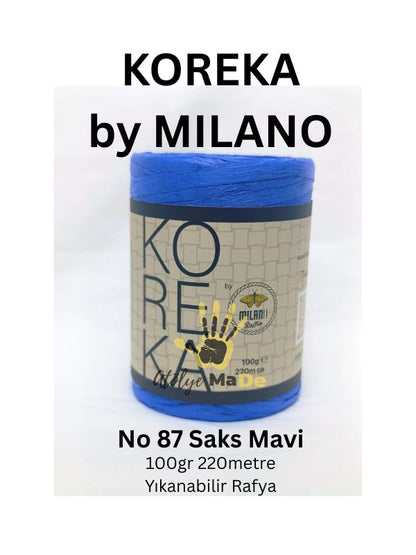 Koreka by Milano Rafya - 100gr Tek Bobin Rafya İp ile çantalarınıza ışıltı katın